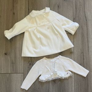 Mayoral coat and knit jacket SIZE 4-6m